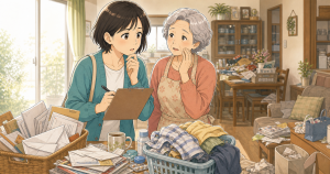 家の安全の漫画調イメージ