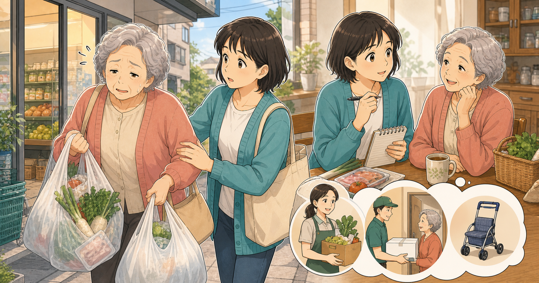 親の買い物が大変そうなときに試したい支援の選び方 アイキャッチ
