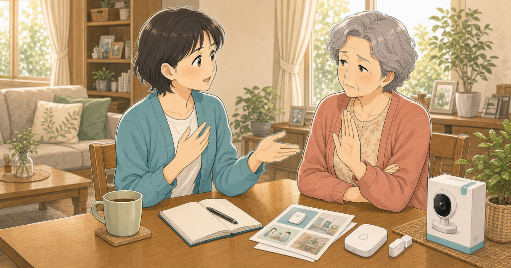 親が見守りカメラを嫌がるときの話し方と代替案 アイキャッチ