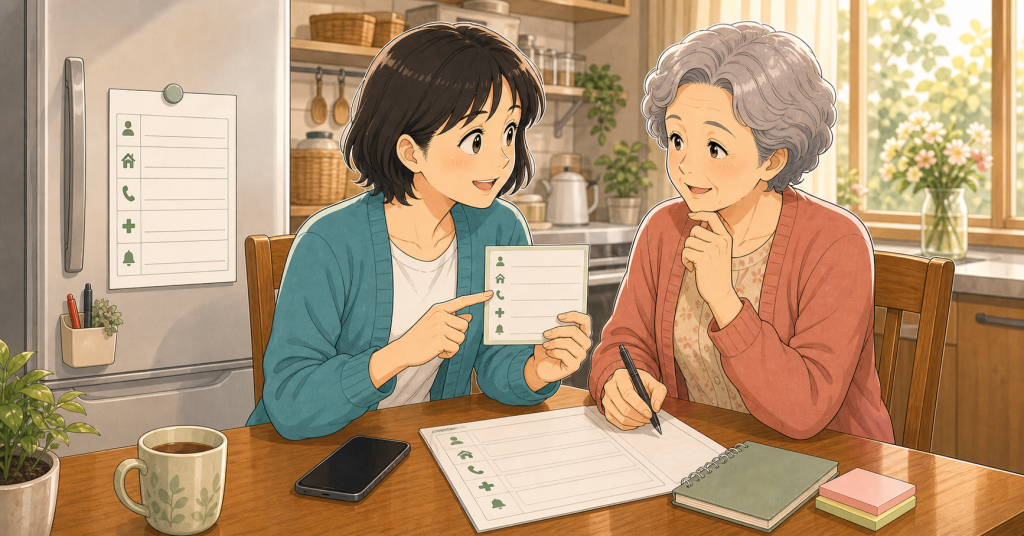 親の緊急連絡先を整理する家族用メモの作り方 アイキャッチ