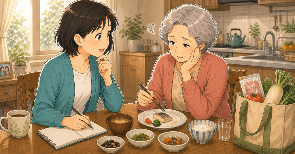 親の食事量が減ったとき家族が確認したい生活の変化 アイキャッチ