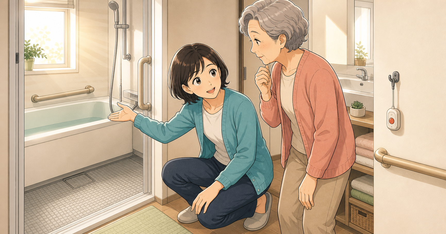 高齢者の浴室転倒を防ぐために家族が確認したいこと アイキャッチ