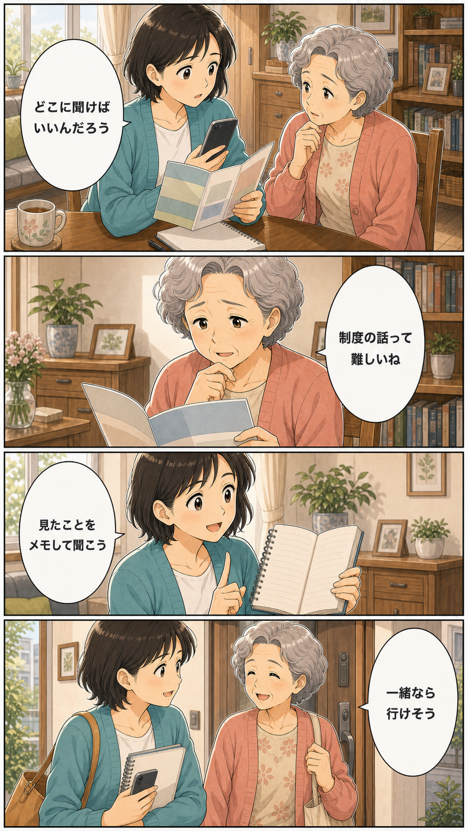 地域包括支援センターとは?親のことで相談できる内容のカラーセリフ入り漫画