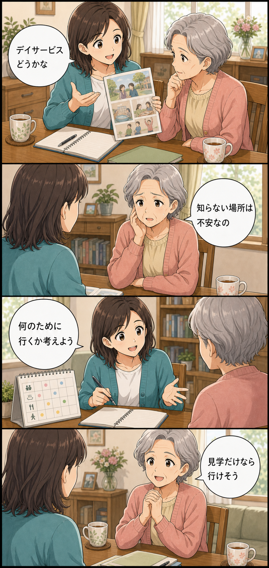 介護保険でできることとできないことを家族向けに整理する漫画