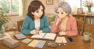 親の介護費用を話す前に整理するメモと注意点 アイキャッチ
