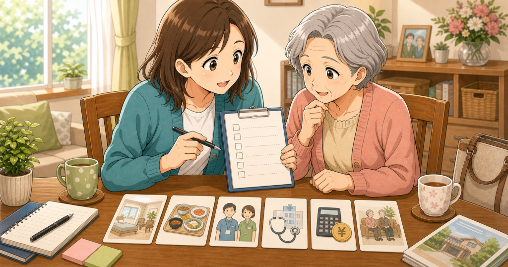 老人ホーム見学で確認したいチェックリスト アイキャッチ