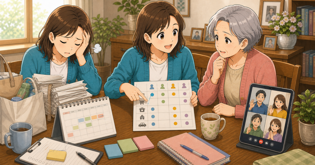 親の介護を兄弟で分担するときの話し合い方 アイキャッチ